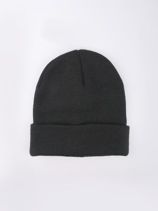 Black Acrylic Beanie