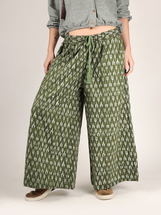 Cotton Wide Leg Pants