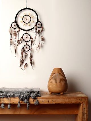 Dreamcatcher 16cm Black Wood