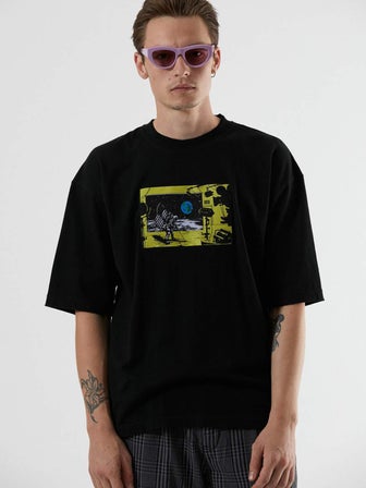Moon Landing - Distressed Oversized Tee